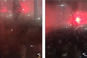 Hi hữu: CĐV Juventus và Napoli lao vào… ôm nhau thắm thiết