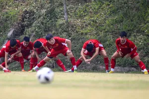 Buổi tập cuối quyết thắng UAE của Olympic Việt Nam