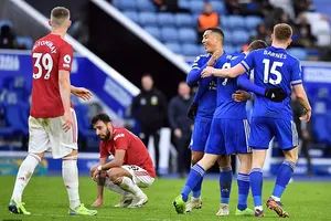 MU đề mất điểm đầy tiếc nuối trước Leicester City. ẢNH: PA
