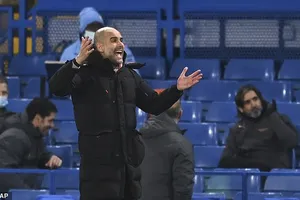 Pep Guardiola được học trò ca ngợi là thiên tài chiến thuật. ẢNH: AP