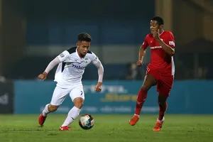 Hồng Duy trong màu áo CLB Hoàng Anh Gia Lai. ẢNH: NGỌC DUNG