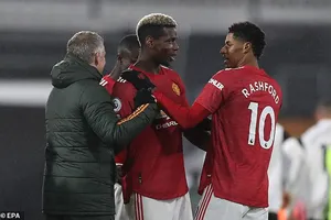 Solskjaer có một Rashford đã ghi 14 bàn mùa này. ẢNH: EPA
