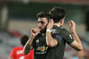 Bruno Fernandes giúp MU tạo lợi thế lớn trước Granada. ẢNH: GETTY