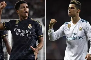 Bellingham san bằng kỷ lục của Ronaldo