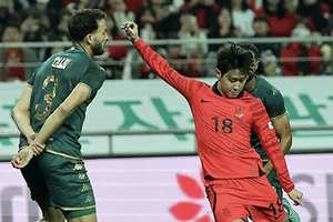 Lee Kang-in trong thành phần đội tuyển Hàn Quốc được xem là “Son Heung-min mới”. Ảnh: YONHAP NEWS 