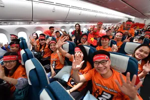 7 chuyến bay thẳng đến Philippines cổ vũ U-22 Việt Nam