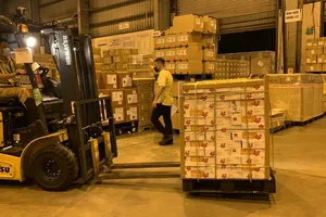 10 tấn vải thiểu Bắc Giang lên máy bay sang Nhật ​