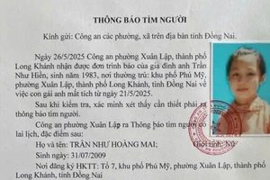 Đồng Nai: Thiếu nữ 16 tuổi mất liên lạc nhiều ngày