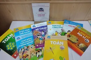 Các đầu sách giáo khoa được Bộ GD&ĐT phê duyệt. Ảnh: MT