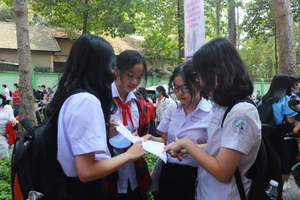 Thí sinh tham dự kỳ thi học sinh giỏi TP