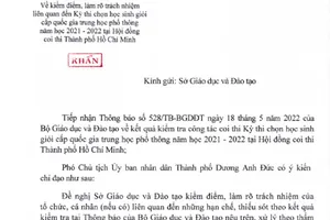 Làm rõ trách nhiệm liên quan kỳ thi chọn học sinh giỏi quốc gia