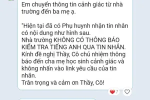 TP.HCM tiếp tục xuất hiện chiêu lừa đảo hướng đến phụ huynh