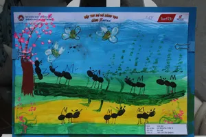 Ngỡ ngàng trước tranh vẽ của bé mầm non TP.HCM