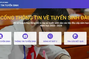 Hệ thống tuyển sinh gặp sự cố, quận 1 thay đổi thời gian xét tuyển đợt 2