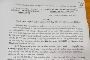 TP.HCM: Xôn xao thư ngỏ vận động HS mua vé xem "Đất rừng Phương Nam" 