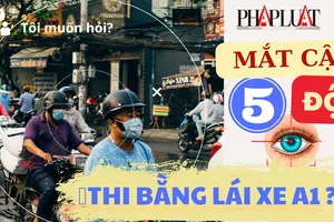 Mắt cận 5 độ có được thi bằng lái xe?