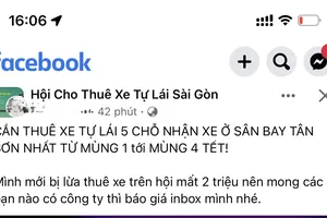 Nhiều người bị lừa tiền cọc vì tin tưởng thuê xe tự lái trên mạng