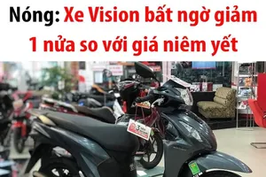 Honda Vision giảm một nửa so với giá niêm yết?