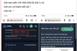 Sau khi trúng biển số ô tô siêu đẹp, người đấu giá có được rao bán lại với giá cao hơn?