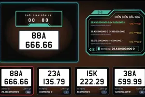 Đấu giá biển số xe ô tô 'nóng' trở lại