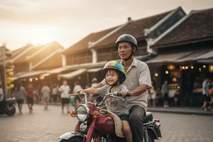 Hiểu đúng về quy định trẻ em ngồi phía trước xe máy