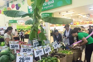 Người tiêu dùng được dùng thử miễn phí trái cây tại siêu thị