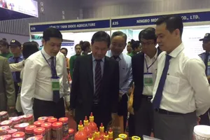 Biểu diễn cưa cây ngay tại hội chợ 