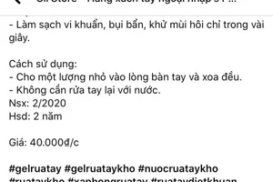 Lợi dụng dịch Corona, bán gel rửa tay nhái lừa khách