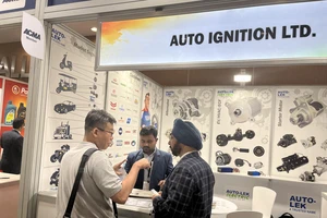 Gian hàng doanh nghiệp Ấn Độ tại triển lãm. ẢNH: TÚ UYÊN