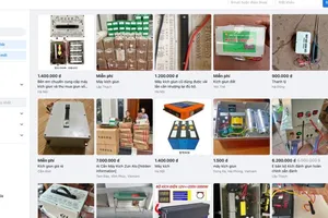 Máy kích giun bán tràn lan trên mạng xã hội. ẢNH: PanNature