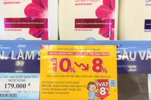 Hàng hóa đang được siêu thị áp dụng thuế VAT 8% đến cuối năm 2023. ẢNH: TÚ UYÊN