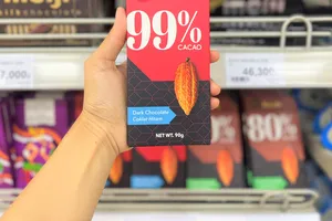 Socola bày bán ở siêu thị. Ảnh: TÚ UYÊN