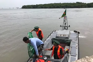 Dù lượn Lễ hội Nghinh Ông rơi xuống biển ở Cần Giờ