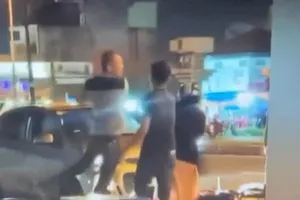 Công an quận 9 làm việc với người đánh phụ nữ sau tai nạn