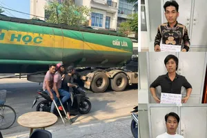 Nhóm côn đồ hung hăng đánh dân được công an triệu tập. Ảnh: CM