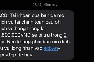 Công an cảnh báo thủ đoạn giả tin nhắn ngân hàng để lừa đảo