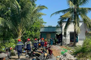 Sập nhà trong lúc thi công, 1 công nhân tử vong