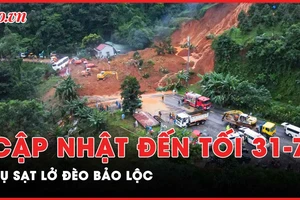 Video: Diễn biến vụ sạt lở đèo Bảo Lộc đến tối 31-7