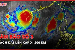 Tâm bão số 3 giật cấp 17 đang cách Quảng Ninh - Hải Phòng 190 km