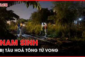 Tàu hoả tông tử vong nam sinh năm cuối đại học