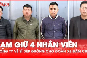 Tạm giữ 4 nhân viên công ty vệ sĩ dẹp đường cho đoàn xe đám cưới 
