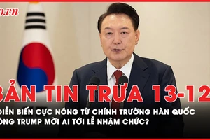 Bản tin trưa 13-12: Diễn biến cực nóng từ chính trường Hàn Quốc; Tổng thống Mỹ Donald Trump mời ai tới lễ nhậm chức?