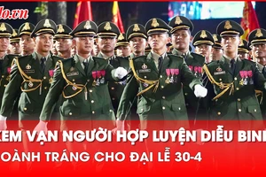 Video: Màn diễu binh của quân đội Campuchia, Lào trong buổi tổng hợp luyện diễu binh 30-4