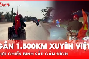Cựu chiến binh Trần Văn Thanh sắp đến TP.HCM trên hành trình vượt gần 1.500km bằng xe máy