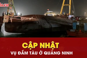Vụ đắm tàu ở Quảng Ninh: Đang lật tàu để tìm kiếm người mất tích 