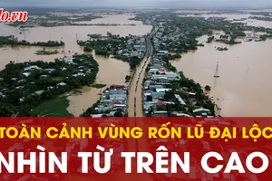 Nhìn từ flycam hình ảnh xót xa vùng rốn lũ Đại Lộc, TP Đà Nẵng 