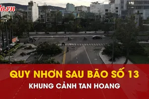 Quy Nhơn tan hoang sau một đêm bị bão số 13 quần thảo