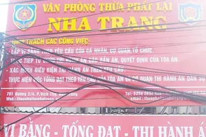 Khánh Hòa có văn phòng thừa phát lại đầu tiên