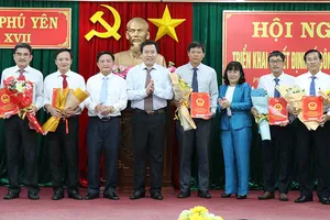 Phú Yên điều động, bổ nhiệm nhiều lãnh đạo chủ chốt