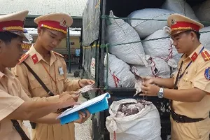 Bắt giữ xe tải chở hai tấn mực khô “hết đát”, bốc mùi hôi